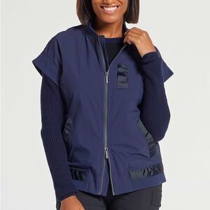 Anatomie Amity Bomber Vest Navy Blue Ladies Small